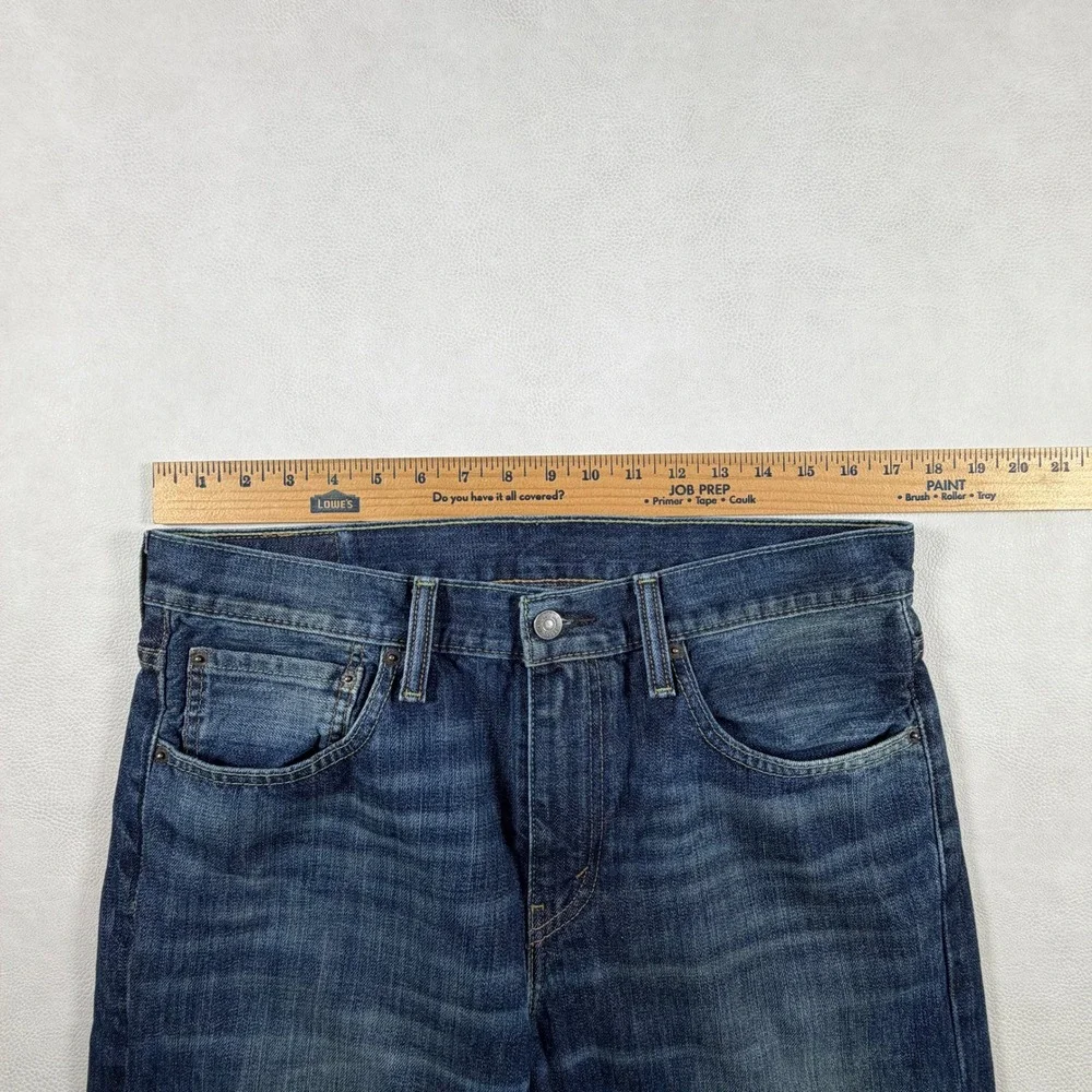 Levis 527 Slim Bootcut Mens Jeans 34x30 Medium Wash Blue Denim Western Fade